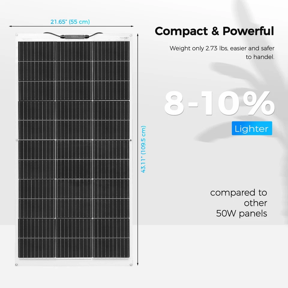 240W Solarmodul Mono Solarpanel Flexibel biegsam 12v Netzunabhängig Wohnwagen - Bild 2 von 4
