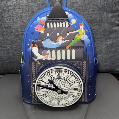 Loungefly Disney Peter Pan Big Ben Clock Tower Mini Backpack NWT