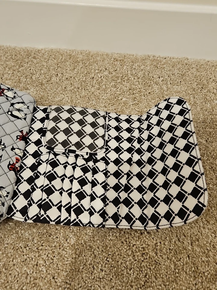 Bolso de maquillaje cosmético y cepillo Vera Bradley con patrón de pingüino gris para mujer nuevo con etiquetas Foto 4 de 4