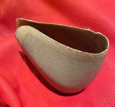 pair of men's italian-made composite board feather-edge counters for shoemaking