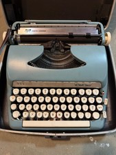 Smith-Corona Galaxie 12 blue portable typewriter Galaxy  thumbnail
