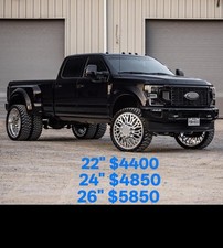 24 Custom Cut Dually Wheels Any Design Set Of 6