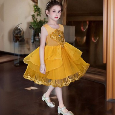 Formal Kids Girls Christmas Party Dress Evening Prom Girls Gown Birthday  Party | eBay