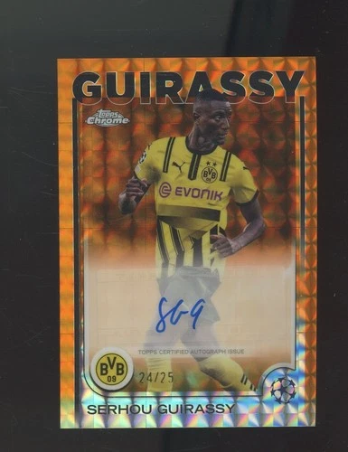 2024 Topps Chrome UEFA UCC Serhou Guirassy Auto Orange Geometric 24/25