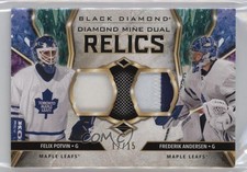2020-21 Black Diamond Mine Relics /15 Felix Potvin Frederik Andersen Dual Patch