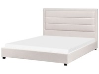 Wasserbett Stoff Hellbeige Gesteppt Mit Matratze 160X200 Cm Und ZubehöR Rouen