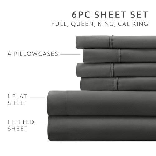 Queen Sheet Set 6 Piece - Ultra Comfortable & Breathable Cooling Queen Bed Sh... - Picture 2 of 7