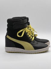 Zapatillas deportivas PUMA Sky Contact Hi Hidden Wedge negras neón para mujer 6,5 / EU 37