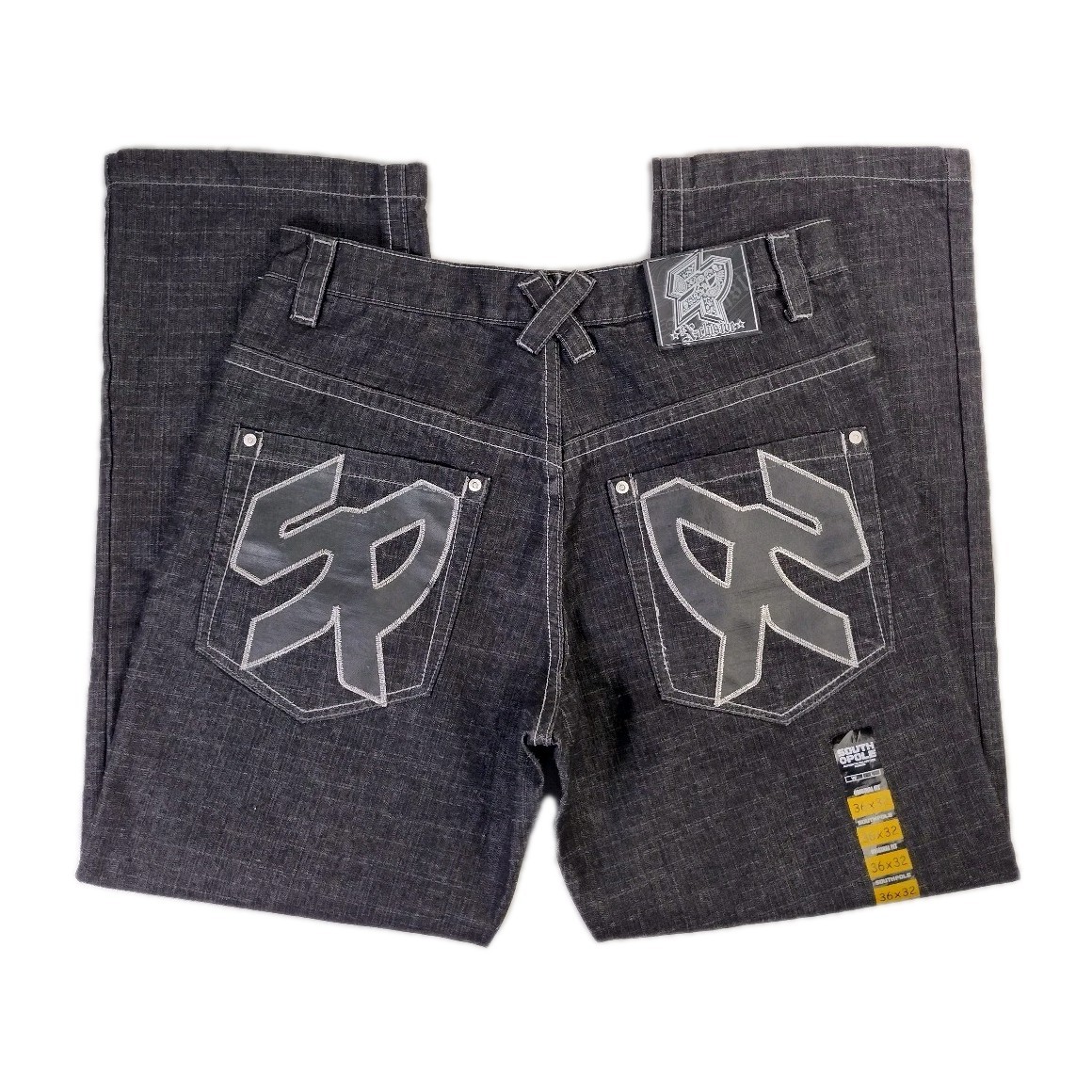 X-Clusive By Southpole Edition Mens Black Raw Wash Straight Jeans