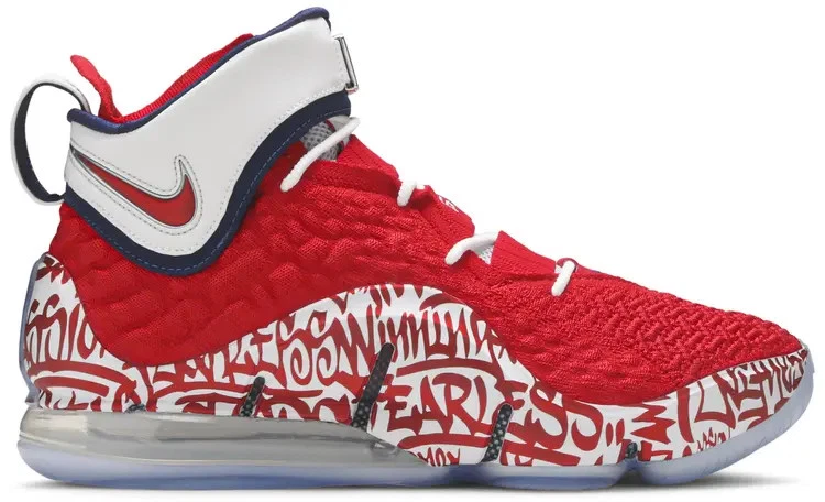 Nike LeBron 17 LeBron 4 Red Graffiti for Sale | Authenticity