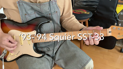 フジゲン製造期 日本製 SST-33 Squier Stratocaster Squier Stratocaster SST-33 Silver Series MIJ Electric Guitar Made