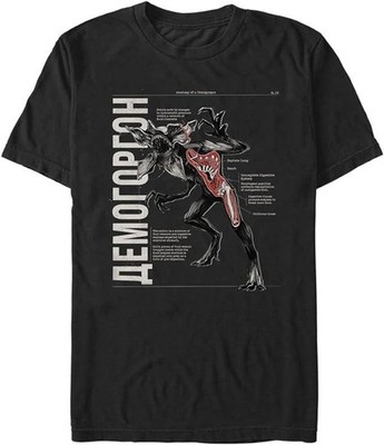 Stranger Things Men's Big Anatomy B T-Shirt, Black, 2X-Large Tall