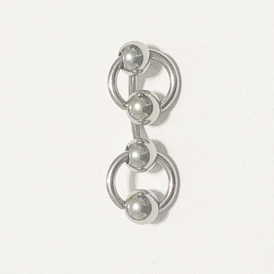 Sterilize Surgical Steel DOUBLE SLAVE Rings 14g VCH Barbell.