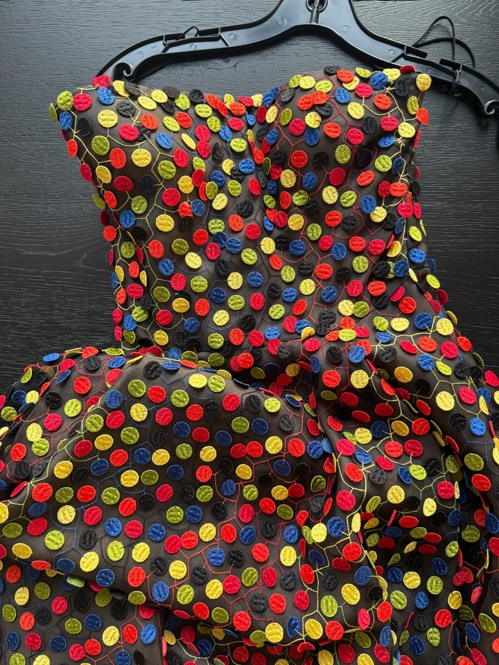 Exquisito Vestido de Noche Jason Wu Sin Tirantes - Vestido Midi/Maxi a Lunares - Talla S - Foto 3 de 4