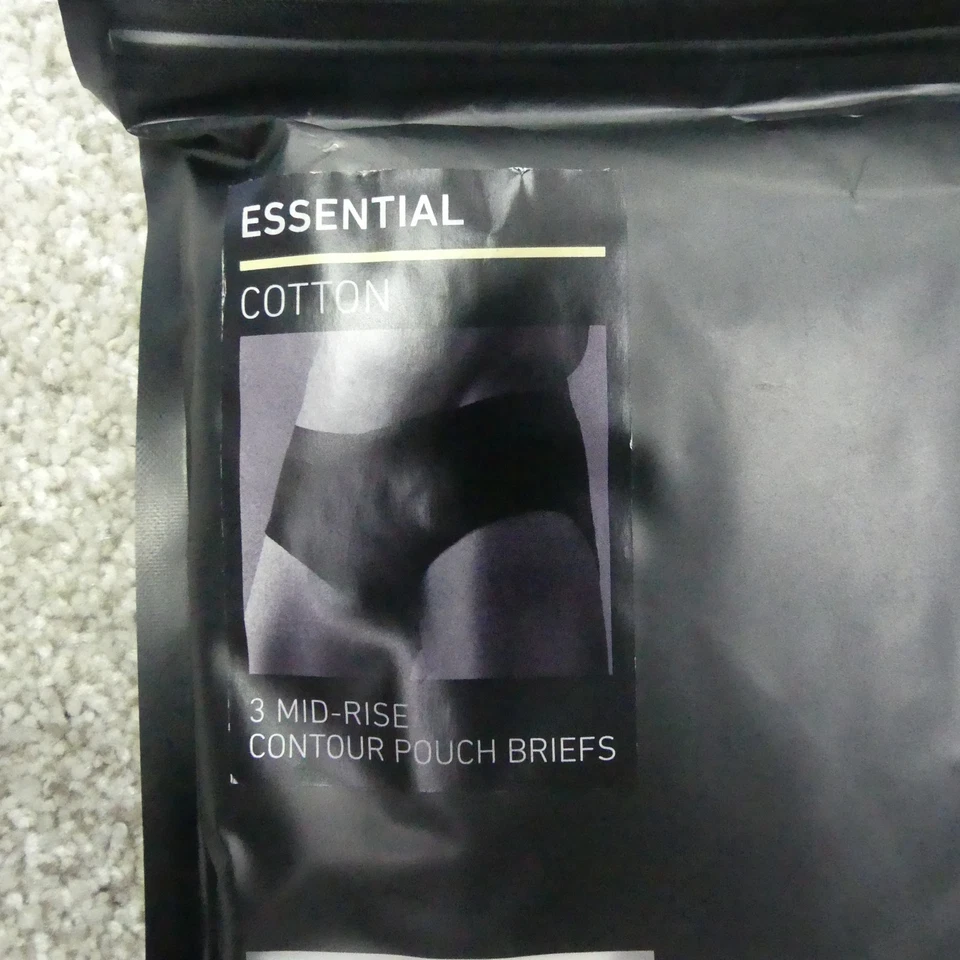 2(X)IST Ropa Interior Hombre Mediana Blanca Breve Algodón Contorno Bolsa 3 Pares Foto 2 de 4