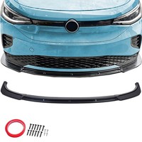 Front Spoiler Lippe Schwarz Glanz Passend FüR VW ID.4