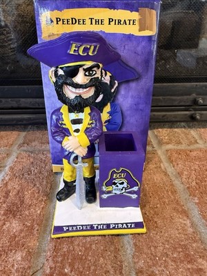 EAST CAROLINA PIRATES Mascot PeeDee The Pirate Bobblehead / Toothbrush Holder