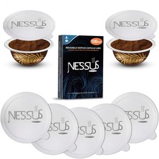 100pcs Aluminum Foil Seal Lids for Nespresso VertuoLine Reusable Refillable Pods