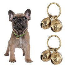 Styquenzer Copper Bell for Dog Collar, 4 PCS Brass Bells Small, brass