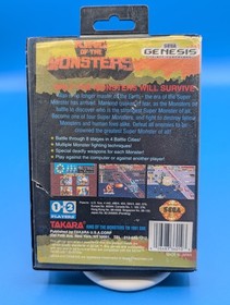 King of the Monsters Sega Genesis Game And Box, Tested
