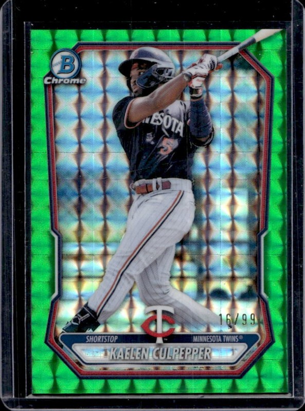 2026 Bowman Kaelen Culpepper Chrome Prospects Green Geometric Refractor #/99
