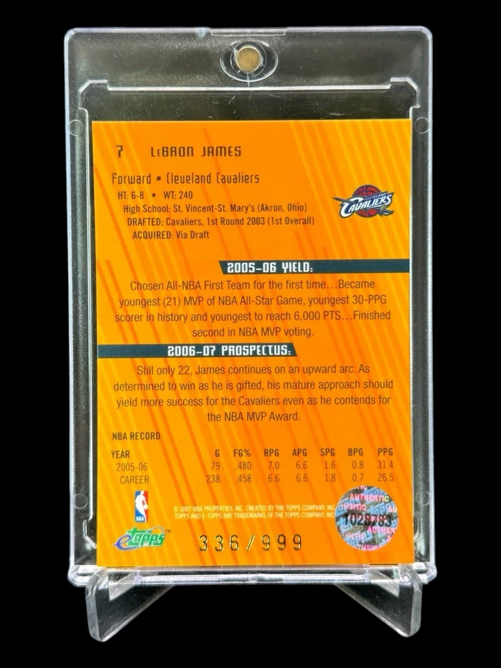 2006/07 Topps LEBRON JAMES REFRACTOR (336/999) HOLO eTopps DUNK SHARP🔥RARE SP🔥 - Image 2 of 4