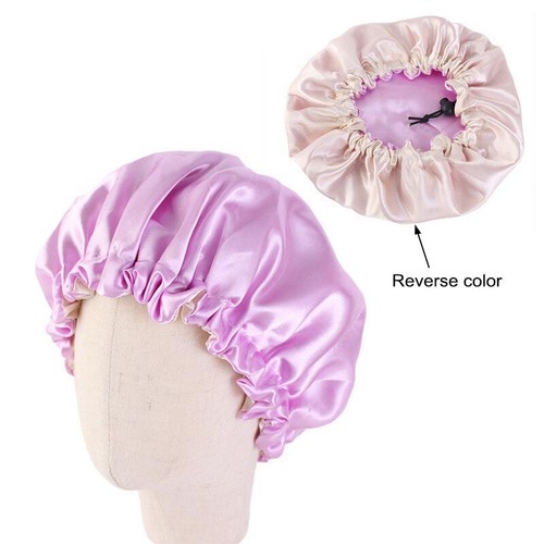 Child Kids Girls Night Sleep Cap Bonnet Hat Head Cover Satin Adjust Elastic Band - Picture 9 of 22