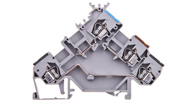 WAGO 4-Draht-Schienenverbinder für Sensoren 2,5 mm2, grau 280-553