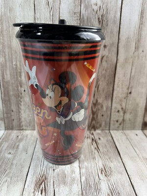 Disneyland Pluto s Pumpkin Pursuit Minnie Mouse Tumbler Mug Cup Halloween 16oz