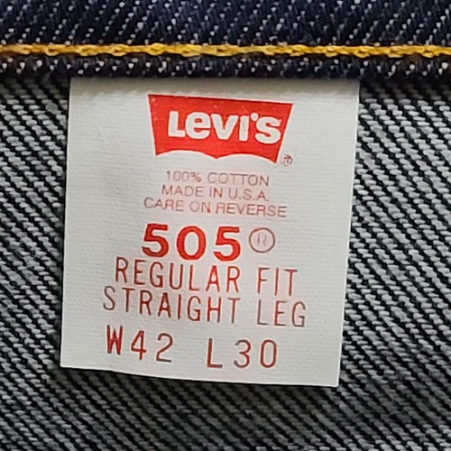 VTG Levi’s 505 Orange Tab 42x30 NWT Deadstock Blue Jeans Made in USA Regular Fit - Picture 8 of 9