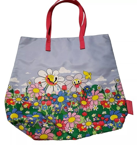 Borsa Estee Lauder riciclata Hattie Stewart fiori primaverili antropomorfa - Foto 2 di 6