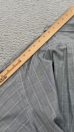 Ralph Lauren Mens Yarmouth Shirt 16 32/33 Pinpoint Oxford Herringbone Gray - Picture 10 of 11
