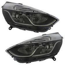 Headlights Renault Clio Mk4 2012-2016 Black Inner Headlamps 1 Pair Left & Right