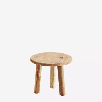 Recycled Wooden Stool 30x25 cm by Madam Stoltz
