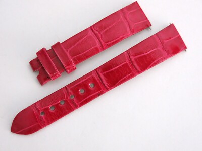 Van Cleef & Arpels Strap Shiny Fuchsia Alligator 16.2mm for Charms 32mm OEM New