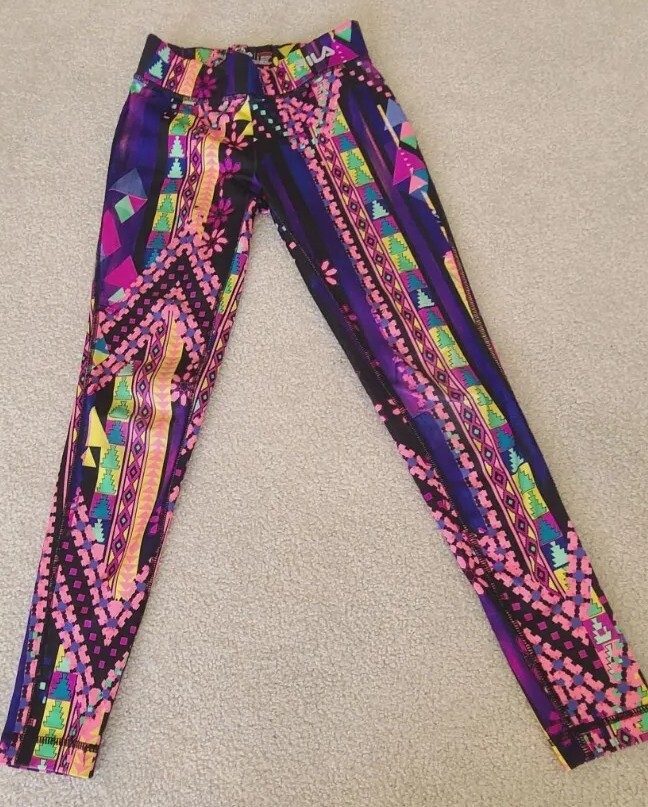Leggings FILA Sport Performance Giovani Ragazze M(8) Multicolore Luminoso