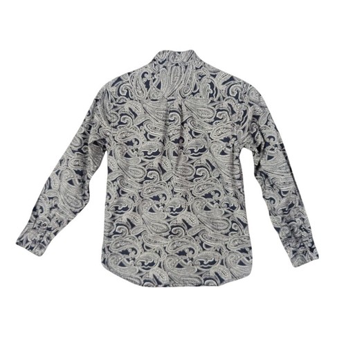 Cinch Paisley Print Button Down Shirt Western Style Long Sleeve Boys Size M - Picture 2 of 9