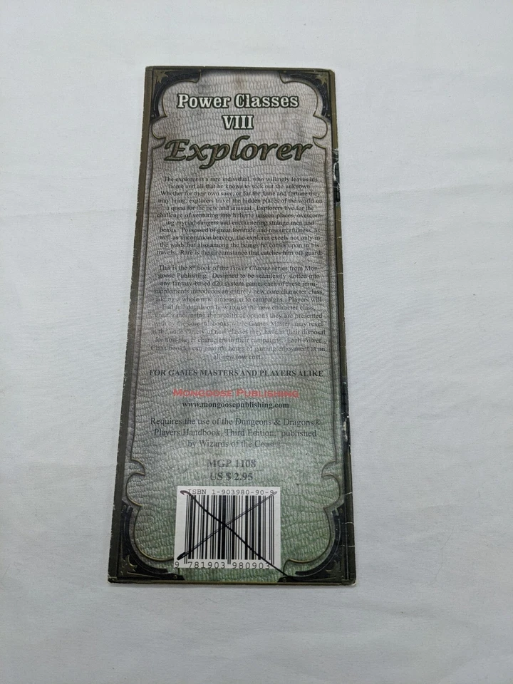 Dnd D20 System Explorer Power Classes VIII Book Mongoose Publishing - Image 3 of 4