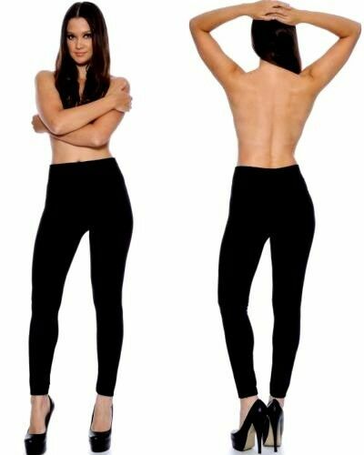 Leggings Forrados Negros Ajustados Forrados Invierno Ajustados Bodycon Cómodos Talla Única S M L XL
