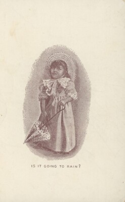 Is it Going to Rain Gladstone Umbrella Advertising Card