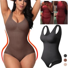 Women's No Show Bodysuit Shapewear Tummy Control Waist Trainer Full Body Shaper