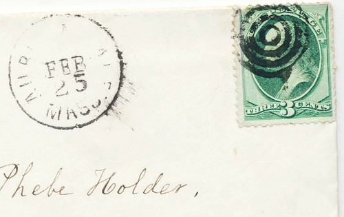 Cubierta de billete de historia postal de EE. UU. 1873 #147 a Hinsdale Massachusetts Z - Imagen 2 de 3