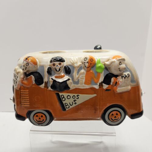 Yankee Candle Boney Bunch Boo's Bus Tealight Candle Holder Light Ups Halloween - Picture 4 of 9