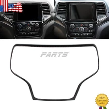 Dashboard Navigation GPS Cover Trim For Jeep Grand Cherokee 2014-19 Carbon Fiber