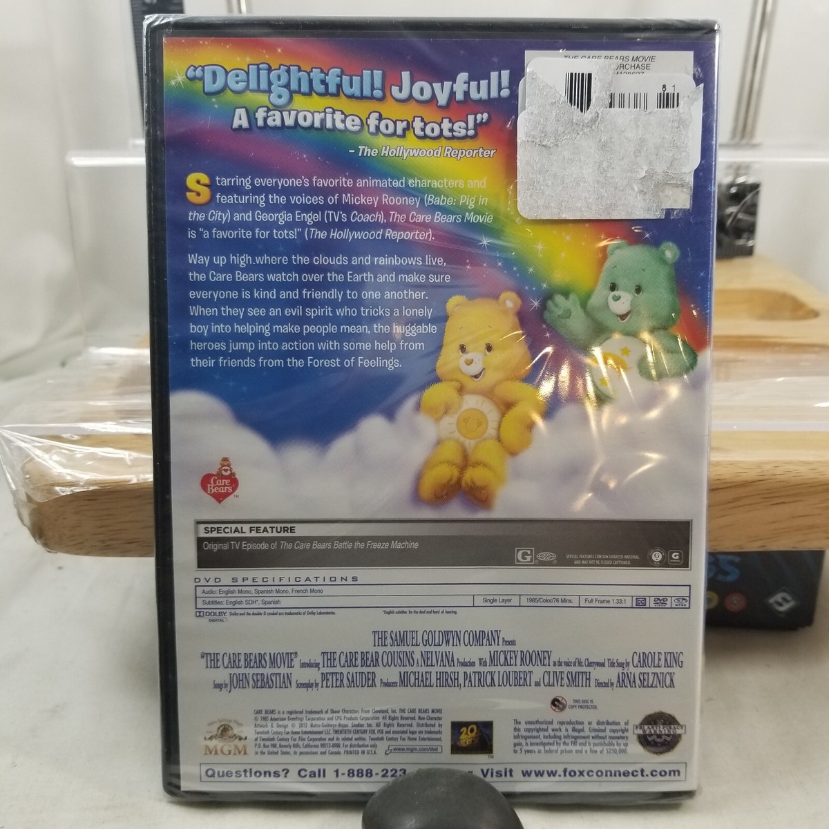 The Care Bears Movie DVD Bears watch over earth in clouds rainbows