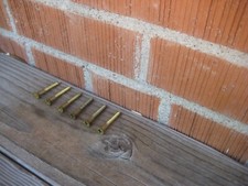 Vintage #12 x 1 3/4" Solid Brass Phillips Flat-Head Wood Screw Lot of 6 USA