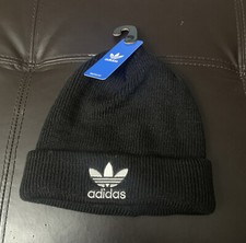 NWT Adidas Originals Trefoil Beanie One Size Fits Most Black Which Logo H4Y