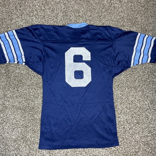 Champion Mens Mesh Football Jersey 60’s 70’s Small Blue White #6 Made USA VTG - Picture 7 of 10
