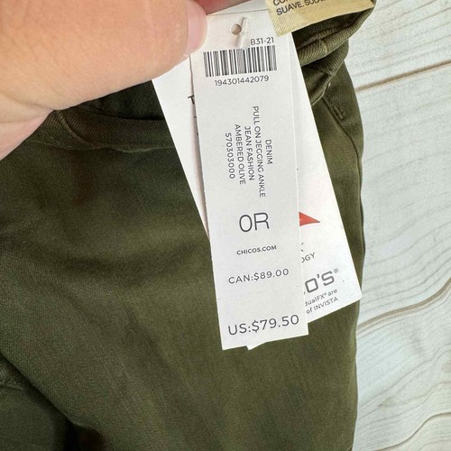 Chico's grüne knöchellange Jegging zum Überziehen Größe 4R - Bild 9 von 10