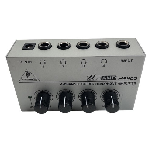 BEHRINGER Microamp HA400 Ultra-Compact 4-Channel Stereo Headphone Amplifier - Picture 3 of 9